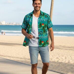 Men's Tropical Hawaiian Shirt Size Small